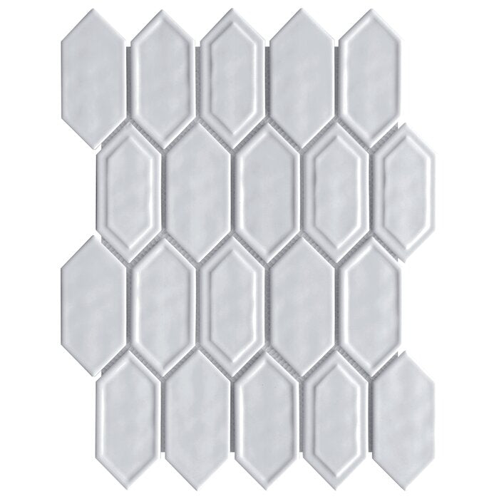 Bianca Glass/Ceramic/Natural Stone Grid Mosaic Wall Tile (Set of 2)- 2 Boxes