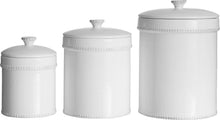 Load image into Gallery viewer, Three Piece White Canister Set #9381
