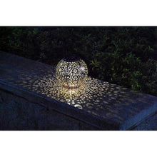 Load image into Gallery viewer, Big Hanging Gold Solar Powered LED Outdoor Lantern (Set of 2)
