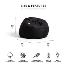 Load image into Gallery viewer, 20&quot;H x 33&quot;W x 33&quot;D Big Joe Standard Bean Bag Chair OG397
