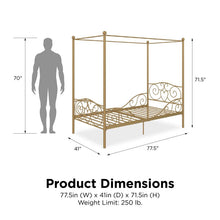 Load image into Gallery viewer, Twin Biggerstaff Canopy Bed 4332RR
