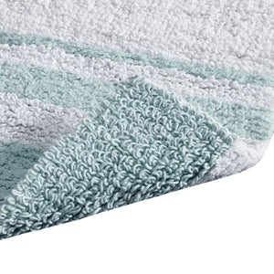 20'' x 30" Aqua Bilst Cotton Reversible Bath Rug