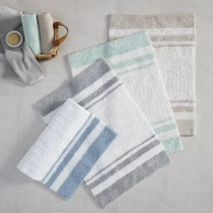 20'' x 30" Aqua Bilst Cotton Reversible Bath Rug
