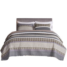 Load image into Gallery viewer, Binette Cotton Blend Reversible Traditional Quilt Set, EC1162
