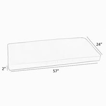 Load image into Gallery viewer, Birch Lane™ Outdoor Seat Cushion with Piping 57 x 24 x 2
