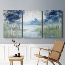 Load image into Gallery viewer, Birch River - 3 Piece Wrapped Canvas Print, 36&quot; H x 72&quot; W x 1.5&quot; D
