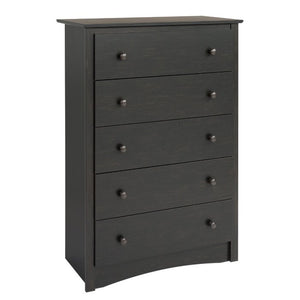 Washed Black Kohen 5 Drawer Chest, #6388