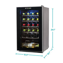 Load image into Gallery viewer, Black + Decker 20.6&#39;&#39; width 24 Bottle Single Zone Freestanding Wine Refrigerator
