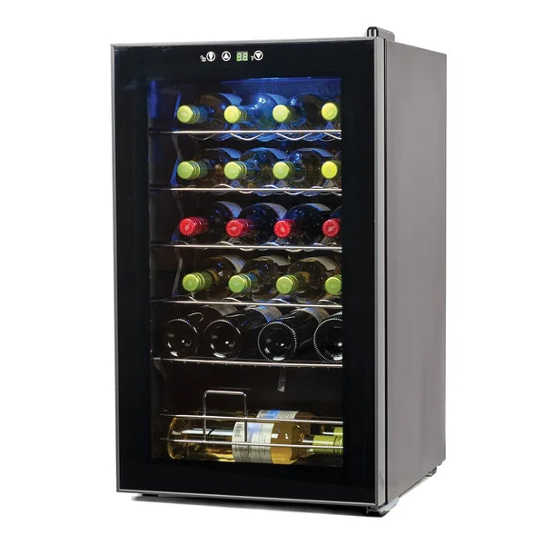 Black + Decker 20.6'' width 24 Bottle Single Zone Freestanding Wine Refrigerator