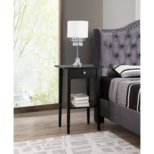 Load image into Gallery viewer, Black One Drawer Night Stand.
