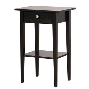 Black One Drawer Night Stand.