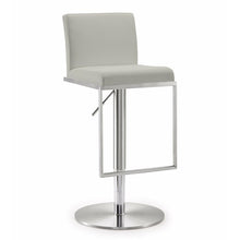Load image into Gallery viewer, Light Gray Blagg Adjustable Height Swivel Bar Stool 7646
