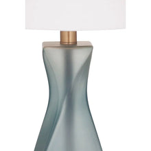 Load image into Gallery viewer, Blair 29&quot; Frosted Blue/Gold Table Lamp
