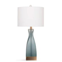 Load image into Gallery viewer, Blair 29&quot; Frosted Blue/Gold Table Lamp
