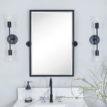 Load image into Gallery viewer, 30&quot; H x 20&quot; W Matte Black Blakley Modern &amp; Contemporary Beveled Bathroom / Vanity Mirror
