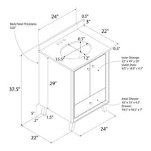 Load image into Gallery viewer, Bleeker 24&quot; Single Bathroom Vanity
