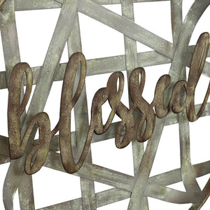Gray Blessed Metal Wall Décor (ND242)