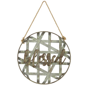 Gray Blessed Metal Wall Décor (ND242)
