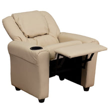 Load image into Gallery viewer, Beige Blevins Kids Recliner with Cup Holder 8009
