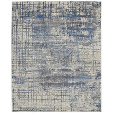 Load image into Gallery viewer, Calvin Klein Torrent Abstract Area Rug Ivory/Blue/Grey 358CDR
