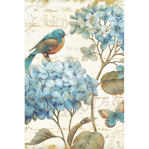 36" H x 24" W x 1.25" D Blue Garden II by Daphne Brissonnet - Wrapped Canvas Painting