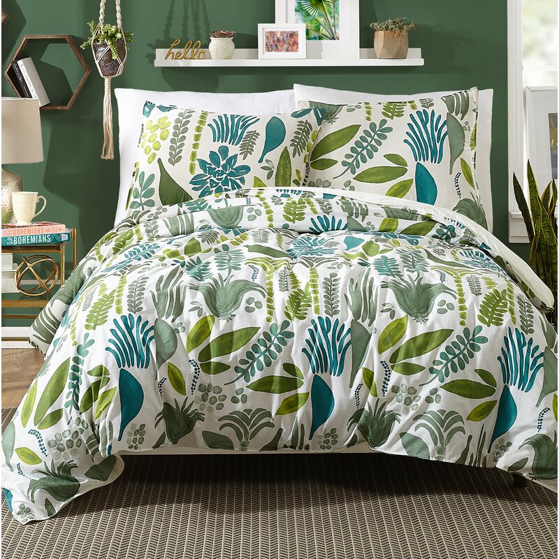Blue/Green 100% Cotton Coastal 3 Piece KING Duvet Cover Set B68 303