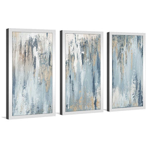 25.5" H x 40.5" W x 1" D Blue Illusion - 3 Piece Print 3058AH