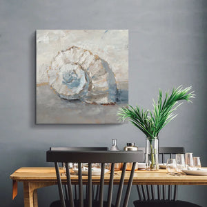 32" H x 32" W x 1" D Blue Shell Study III - Wrapped Canvas Print