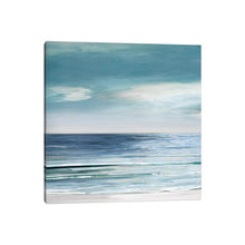 Load image into Gallery viewer, 18" H x 18" W x 0.75" D Blue Silver Shore I by Sally Swatland - Painting Print MRM1443
