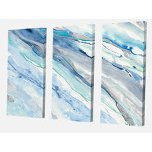 Load image into Gallery viewer, 40&quot; H x 60&quot; W x 1&quot; D Blue Silver Spring II - 3 Piece Wrapped Canvas Painting 7744RR
