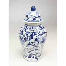 Load image into Gallery viewer, Blue/White 14&#39;&#39; Porcelain Ginger Jar

