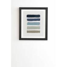 Load image into Gallery viewer, 9.5&quot; H x 8&quot; W x 2&quot; D Blue/Gray/Black Blue and Taupe Stripes - Print (ND68)
