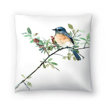 Load image into Gallery viewer, 14&quot; x 14&quot; Blue/White Bluebird 14&quot; Throw Pillow (DC13)
