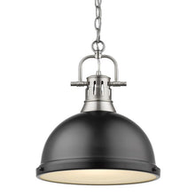 Load image into Gallery viewer, Bodalla 1 - Light Single Dome Pendant - Pewter with Matte Black Shade (SB936)
