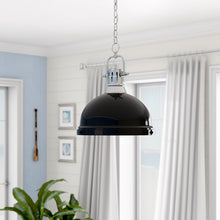 Load image into Gallery viewer, Pewter with Seafoam Shade Bodalla 1 - Light Single Dome Pendant 2812AH
