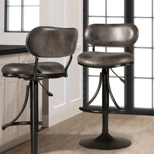 Load image into Gallery viewer, Black Bodden Swivel Adjustable Height Bar Stool
