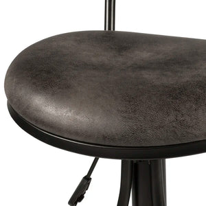 Black Bodden Swivel Adjustable Height Bar Stool