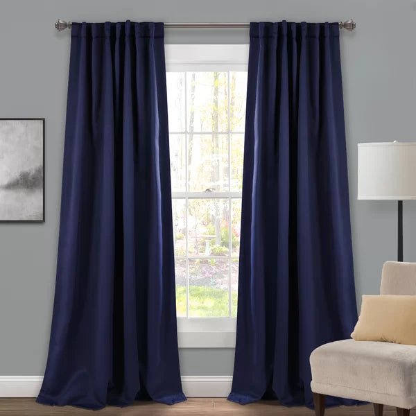 Bohannan Solid Blackout Thermal Curtain Panels, 84