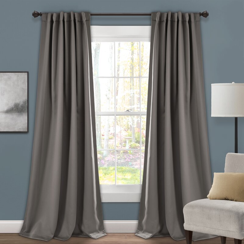Bohannan Solid Blackout Thermal Curtain Panels (Set of 2)