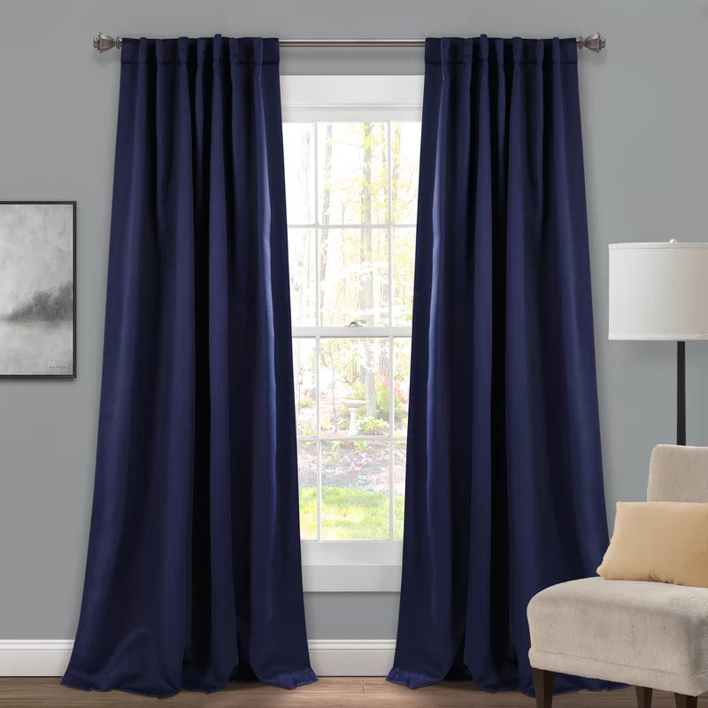 Bohannan Solid Blackout Thermal Curtain Panels (Set of 2) 95