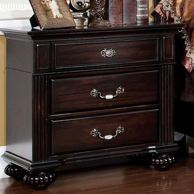 Bohn 3 - Drawer Nightstand in Brown