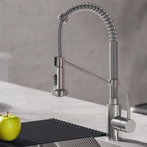 Bolden Pull Down Single Handle Kitchen Faucet with Soap Dispenser