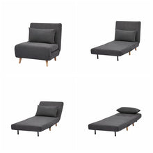 Load image into Gallery viewer, Bolen Convertible Chair, Charcoal #2268HW
