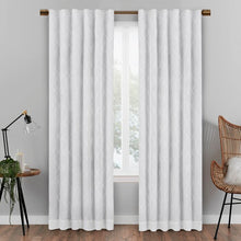 Load image into Gallery viewer, Bolton Max Blackout Rod Pocket Single Curtain Panel White, 50&#39;&#39; W x 108&#39;&#39; L #2135HW
