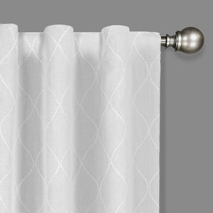 Bolton Max Blackout Rod Pocket Single Curtain Panel White, 50'' W x 108'' L #2135HW