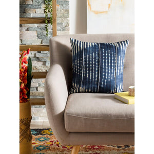 16" x 16" Blue/Cream Bonnie Throw Pillow (Set of 2) GL1230