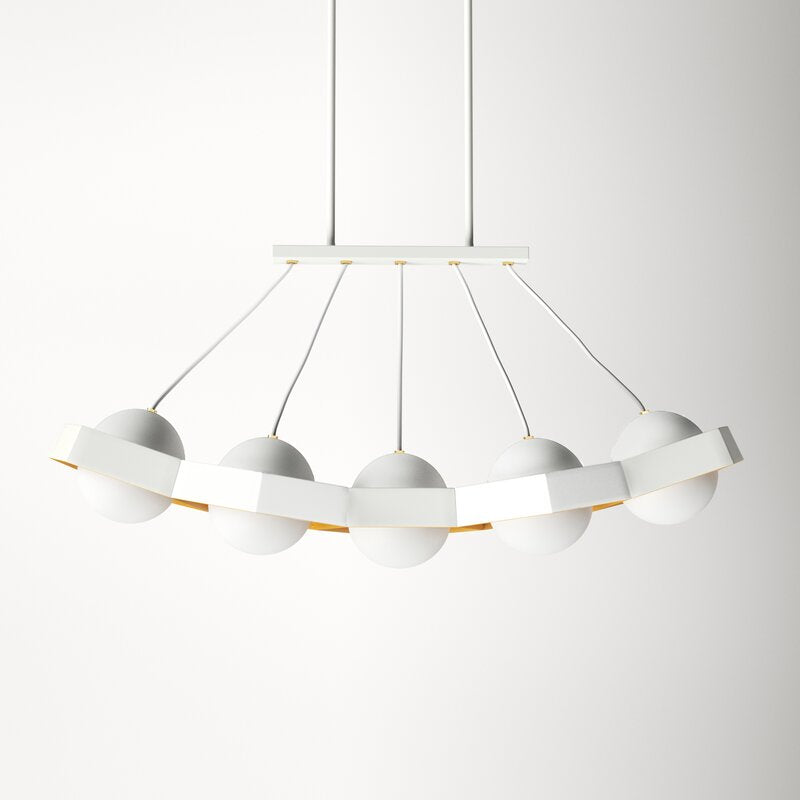 Boone Leaf 5-Light Kitchen Island Pendant