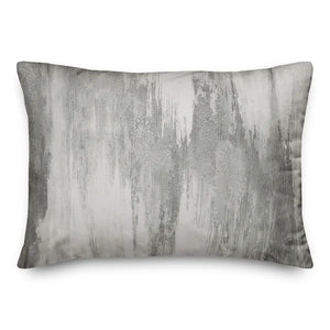 White Boornazian Painted Abstract Outdoor Rectangular Pillow Cover & Insert