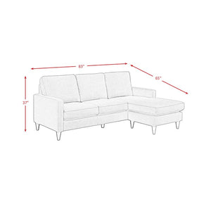 Botkin 83" Wide Right Hand Facing Sofa & Chaise 6311RR-OB