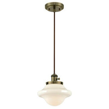 Load image into Gallery viewer, Antique Brass Botkins 1 - Light Single Schoolhouse Pendant 1111CDR
